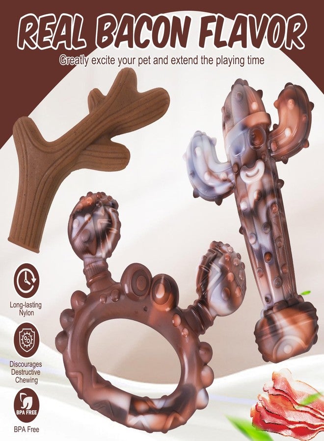 كولتيل ألعاب كولتايل للكلاب في عيد الميلاد، مثالية للكلاب التي تمضغ بقوة، عبوة من 3 قطع من عظام الكلاب المتينة غير القابلة للتلف، مناسبة للكلاب متوسطة وكبيرة الحجم، لعبة مضغ قوية لإبقاء كلبك مشغولاً، أفضل هدية للكلاب لتنظيف أسنانها وتدريبها - Image 3